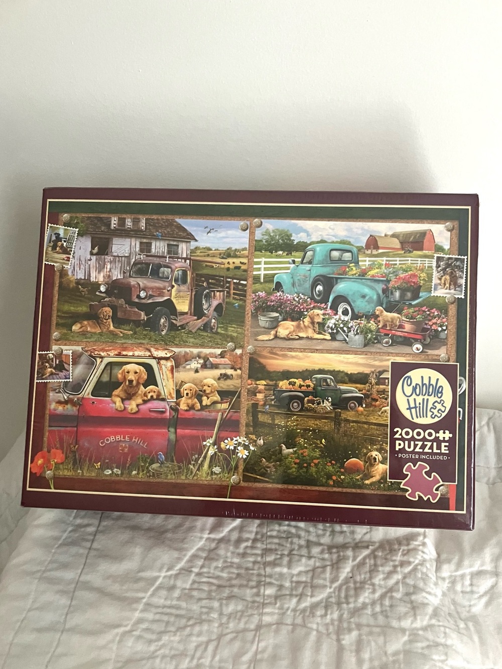 Cobble hill 2000 piece Dogs and Trucks Puzzle Analog Scree Free Activity
